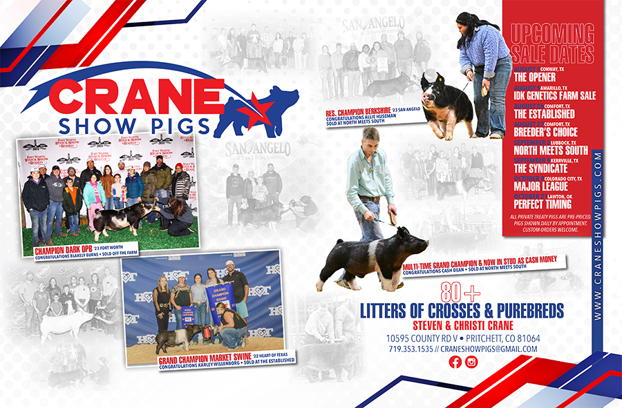 Crane Show Pigs Sale Flyer